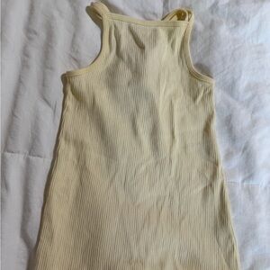 Yellow Ribbed Kids Bodysuit